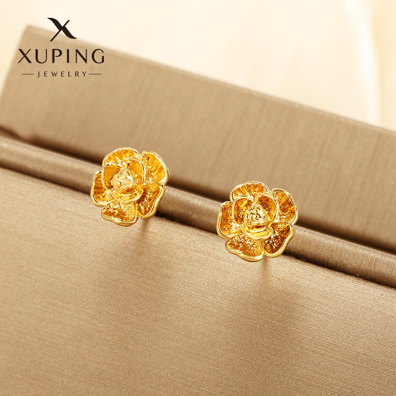 Wholesale Summer Simulated Flower High End, Niche Fashion Retro Earrings