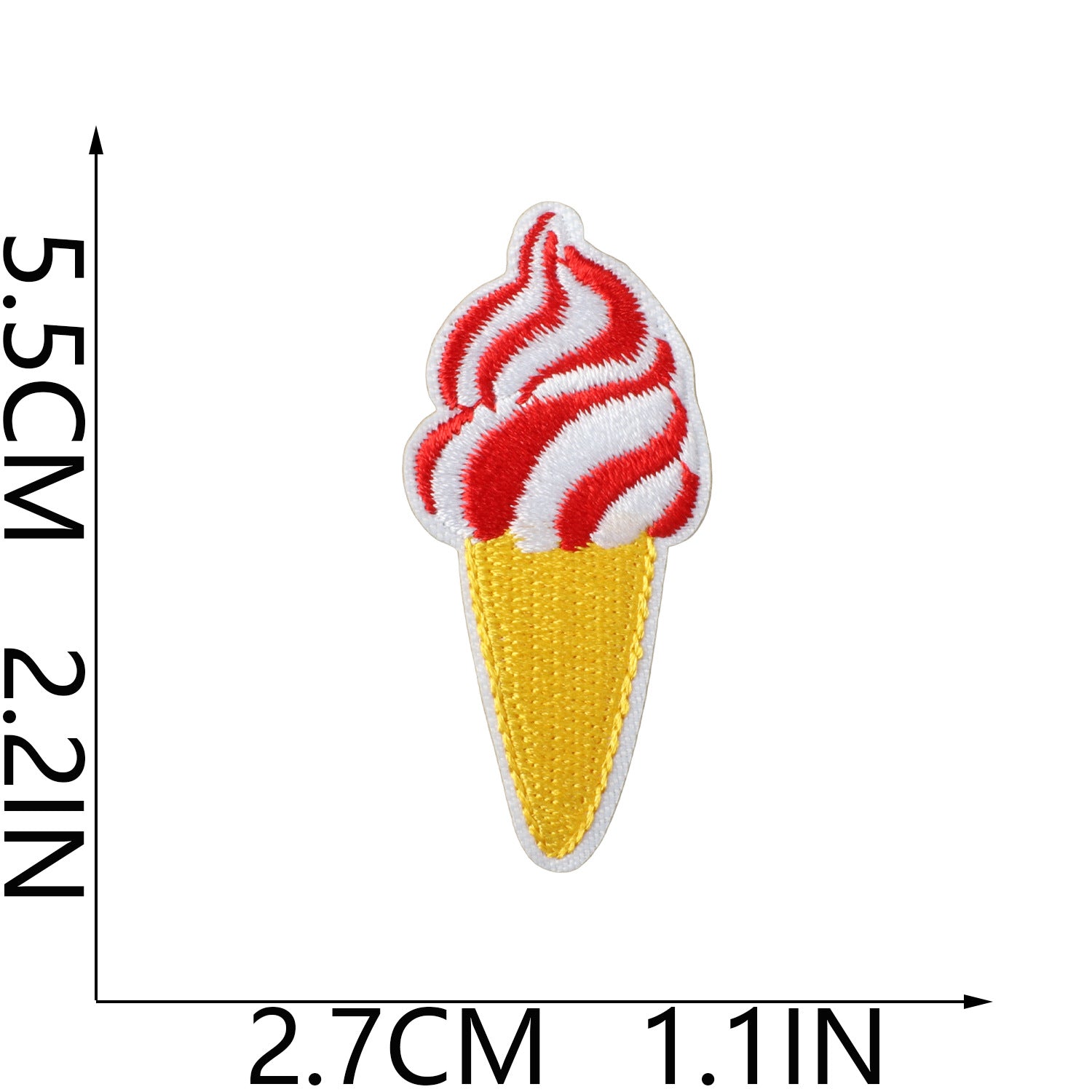 Wholesale Fashion Embroidery Patch Polyester Beach Ice Cream Applique For Clothing Bags And DIY Craft Projects