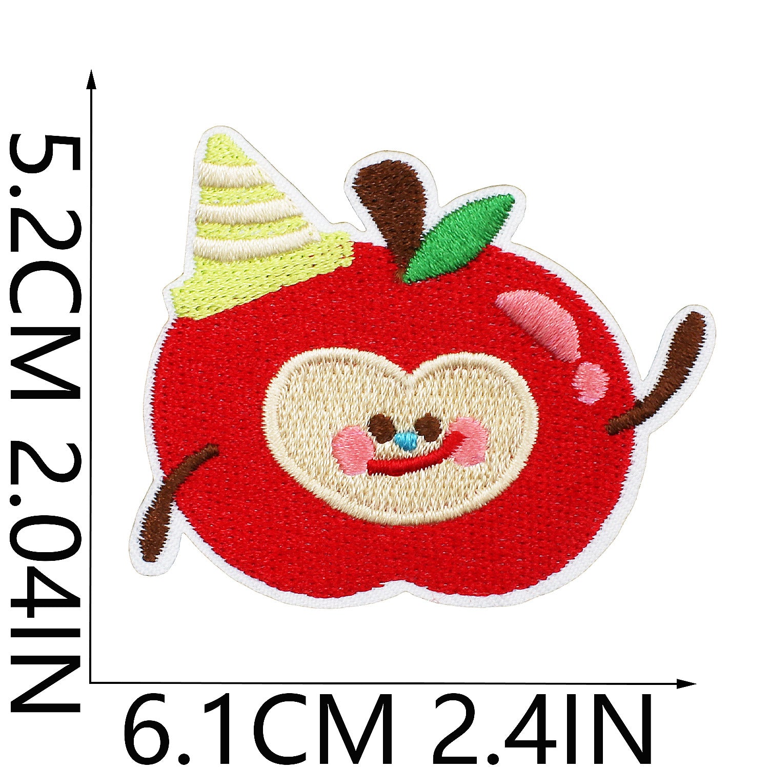 Wholesale Cartoon Apple Embroidered Fabric Patch Apple Cake Patch