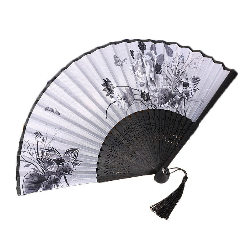 Wholesale Ancient Style Classical Cloth Folding Fan
