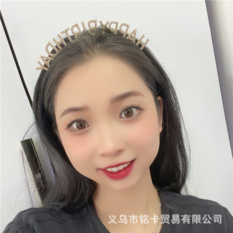 Wholesale Wholesale happy birthday birthday party headdress headband