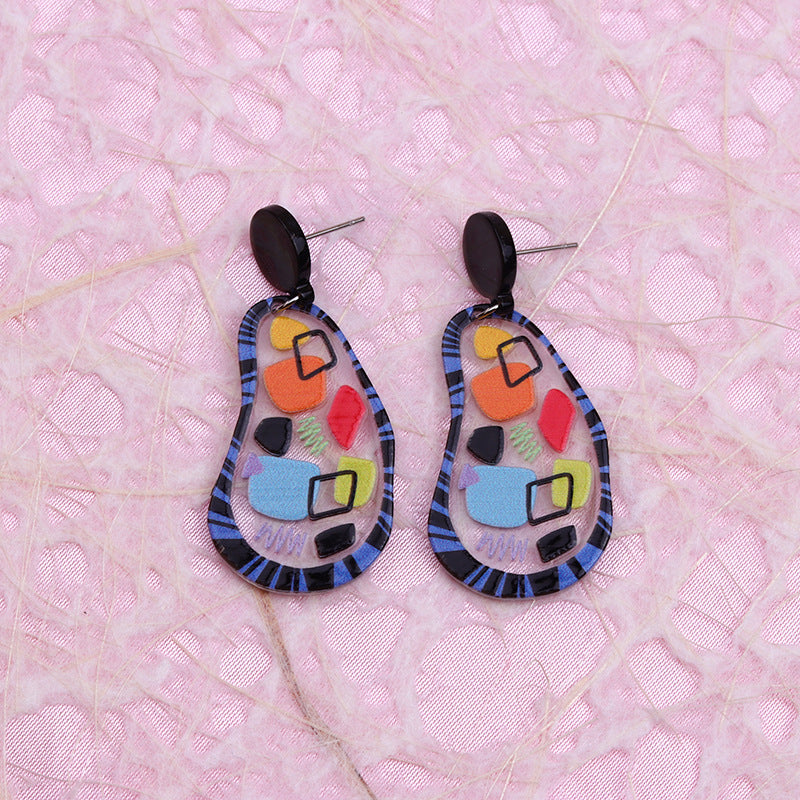 Wholesale Love Big Flowers Acrylic Earrings