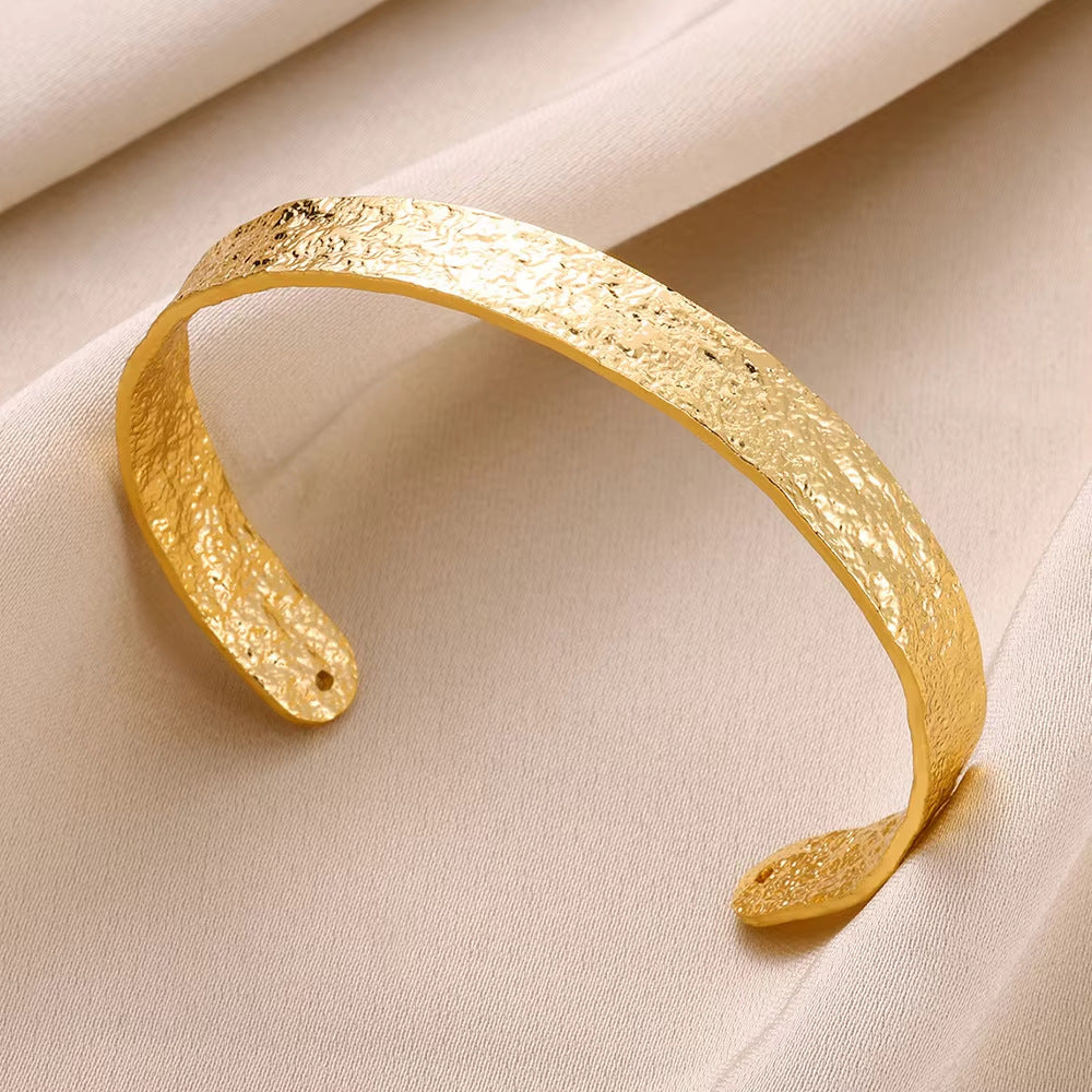 Wholesale personality exaggerated opening Stainless steel bracelet wide version jewelry