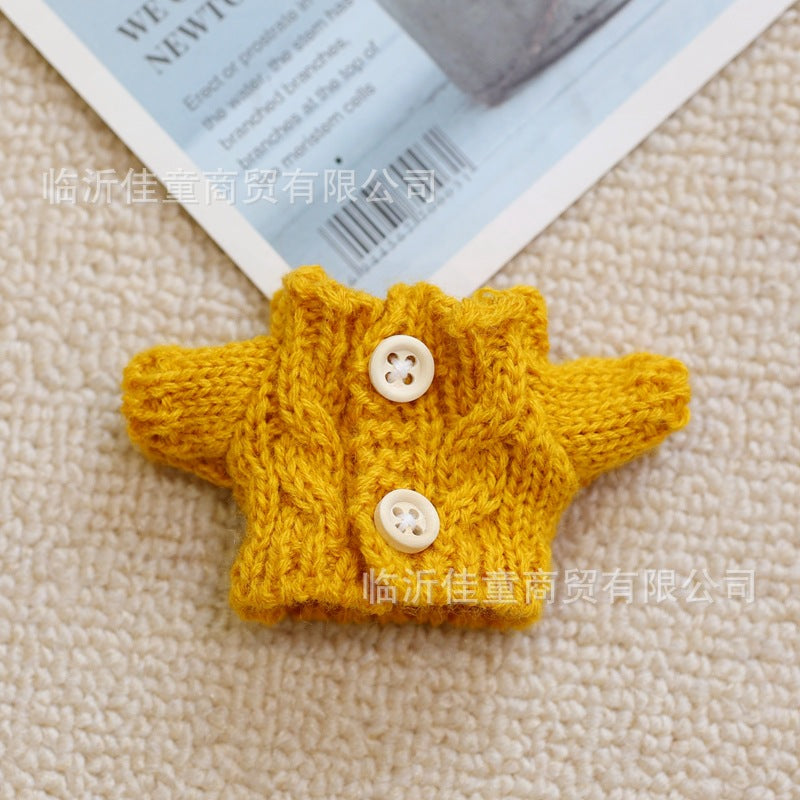 Wholesale 10pcs Mini colored button sweater Doll Accessories