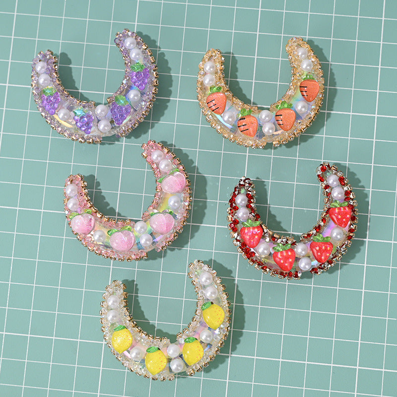 Wholesale Fruit Moon with Perforated Acrylic Beads