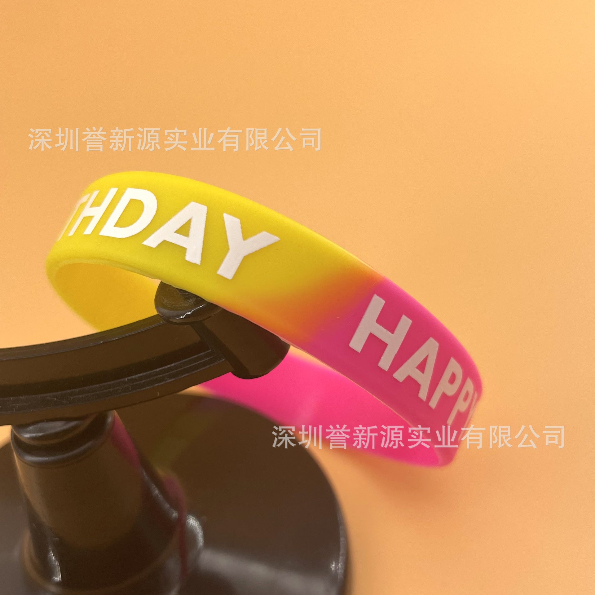 Wholesale 10pcs Party Silicone Happy Day Rainbow Rubber Wristband Bracelet