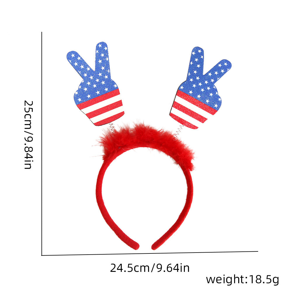 Wholesale Independence Day Flag Plastic Headband