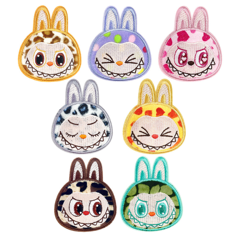 Wholesale Cartoon Embroidered Badge Polyester Self Adhesive Sticker For Kids Shoes Hats DIY Accessory OLY Exclusive