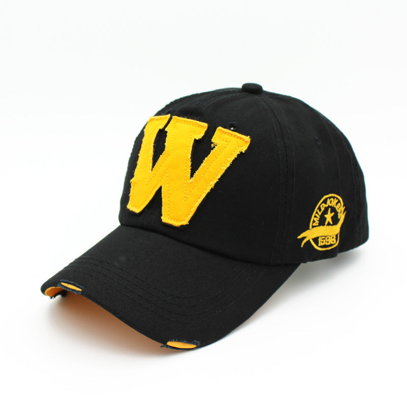 Wholesale W Letter Embroidery Cotton Baseball Cap