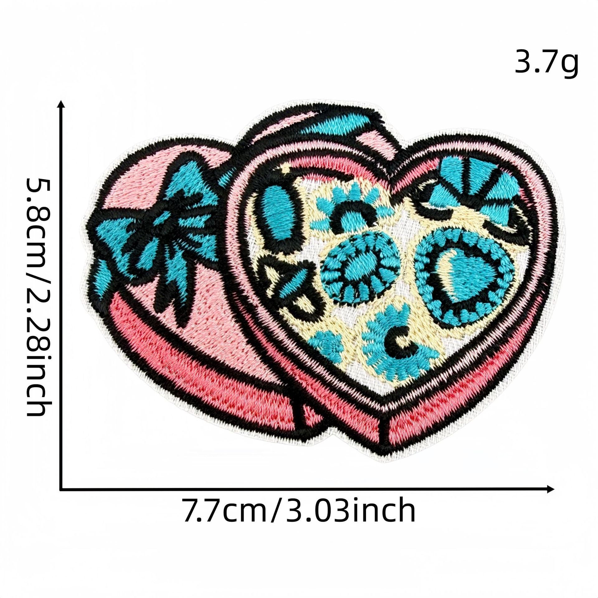 Wholesale Western Style Embroidered Patch Set Skull Checkerboard Design Polyester Thread Fashion Decorative Accessory Gift And Boutique Resale