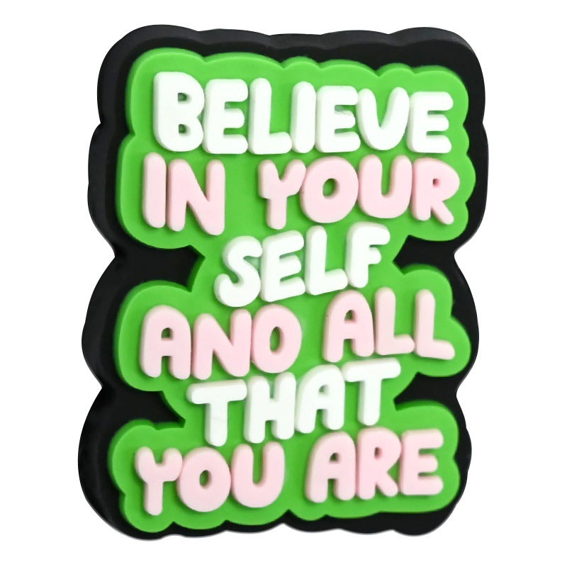 Wholesale Random 100pcs Color Inspirational Phrase Series Focal Beads