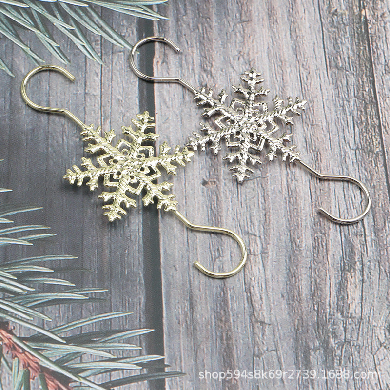 Wholesale Stainless Steel Christmas Tree Snowflake Flakes Holiday Decorations S Hooks