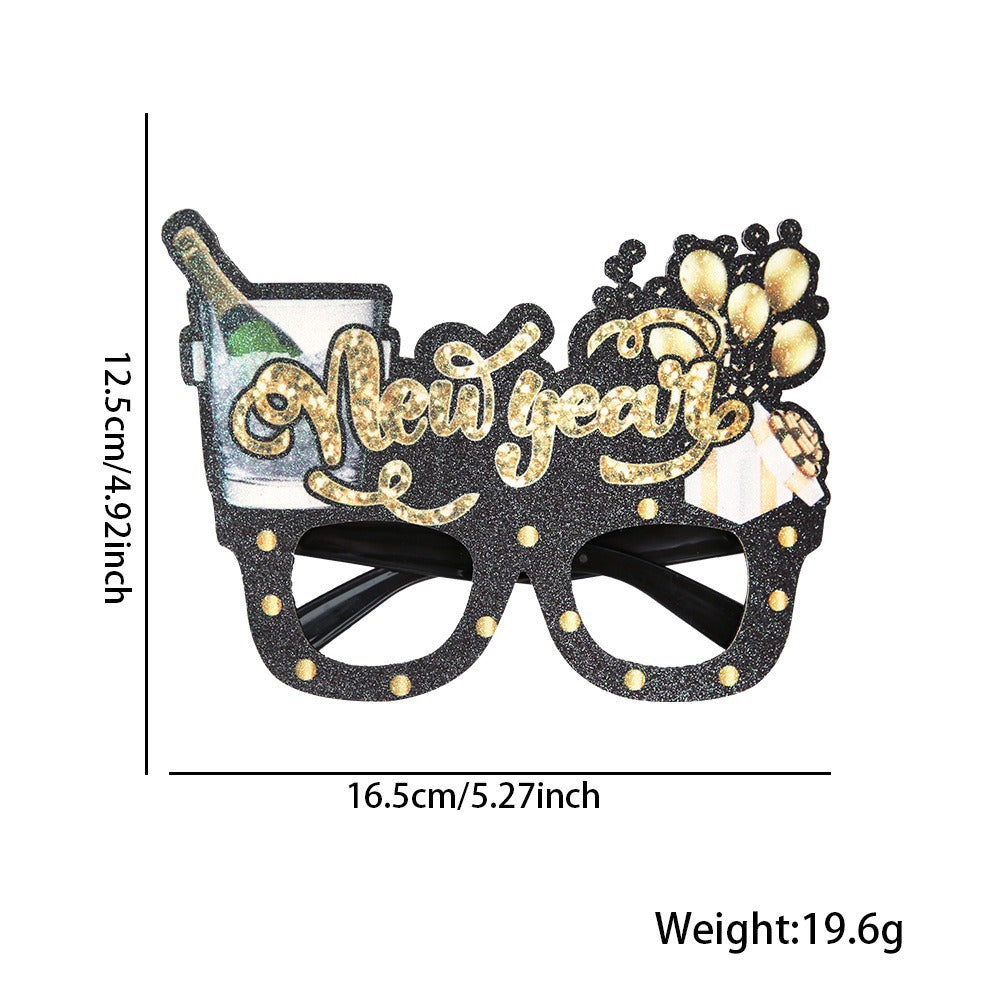 Wholesale 2025 Black Gold Glasses Party Dress up Fireworks Glasses Frame Decorations