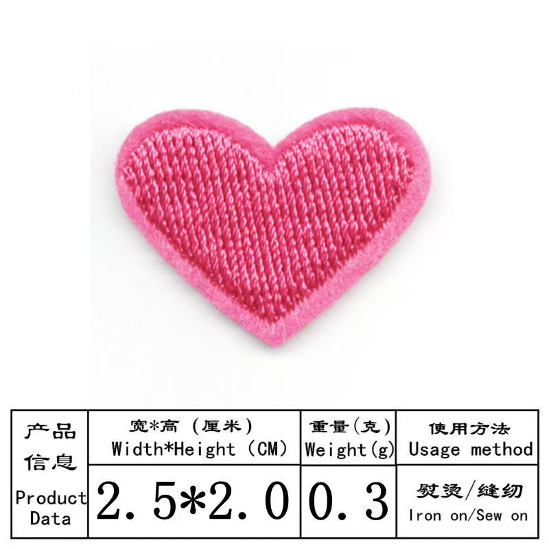 Wholesale Polyester Embroidered Heart Patch For Clothing Bags Shoes And DIY Accessories