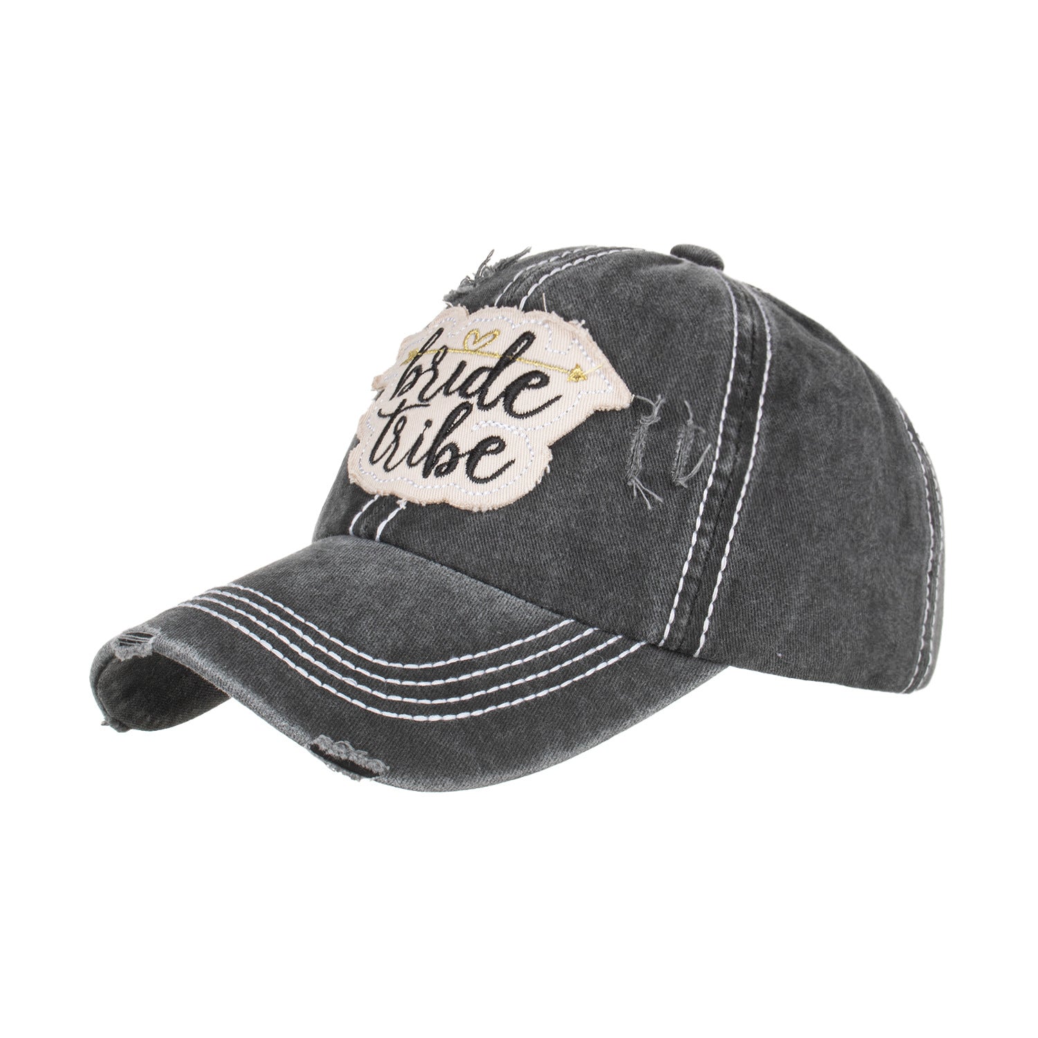 Wholesale Love Arrow Washed Embroidered Baseball Cap