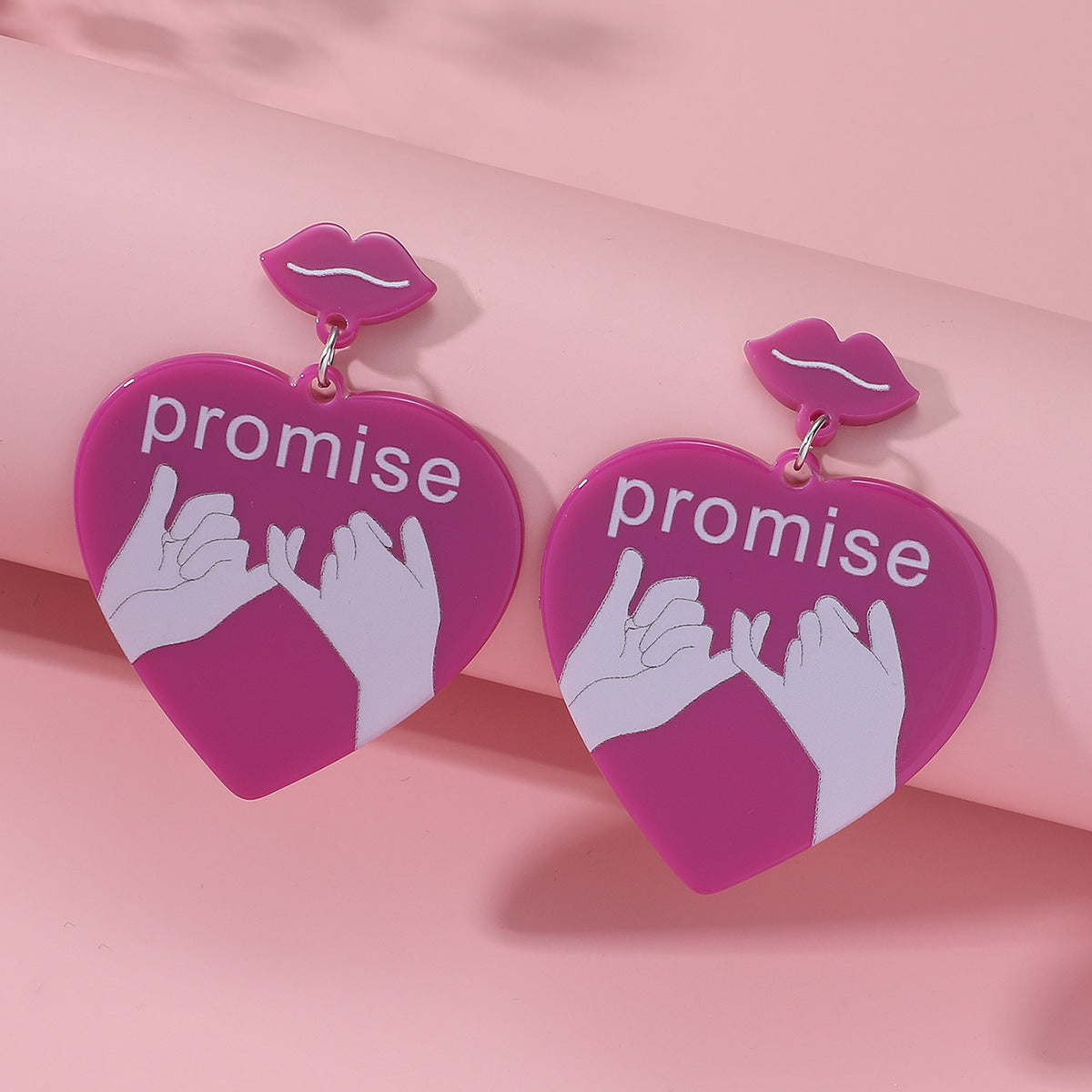 Wholesale Valentine's Day Love Flower Acrylic Earrings