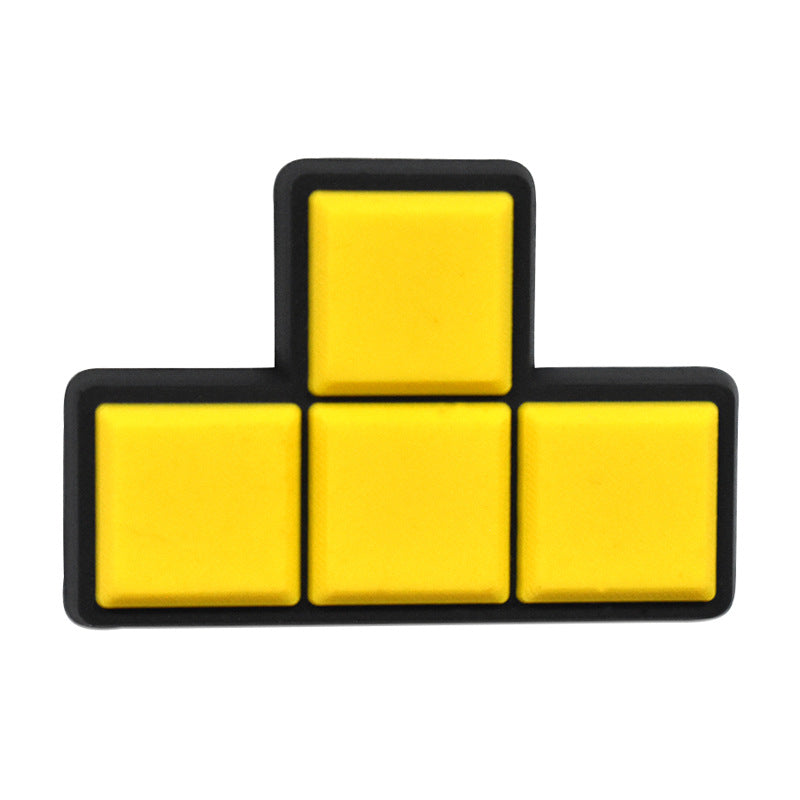 Wholesale Random 100pcs PVC Cartoon Fun Tetris Hole Shoe Buckle DIY Accessories