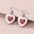 Wholesale Valentine's Day love Stainless steel Stainless steel glass heart-shaped ear hook Time Gem earrings