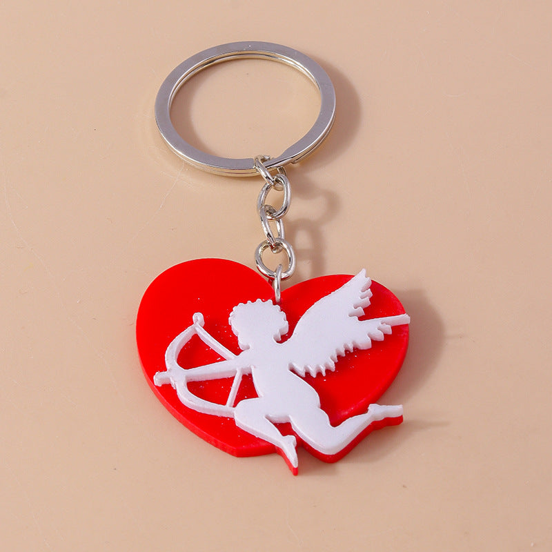 Wholesale Love Angel Cupid EKG Keychain