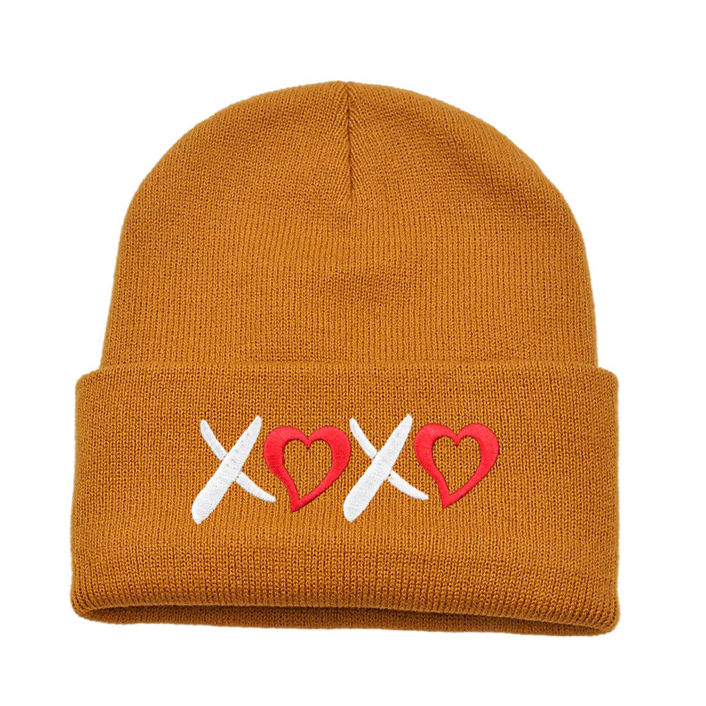 Wholesale Valentine's Day XOXO Acrylic Knitted Woolen Hats