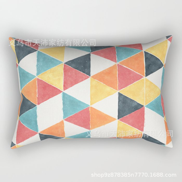 Wholesale Geometric Irregular Rectangular Short Plush Pillowcases