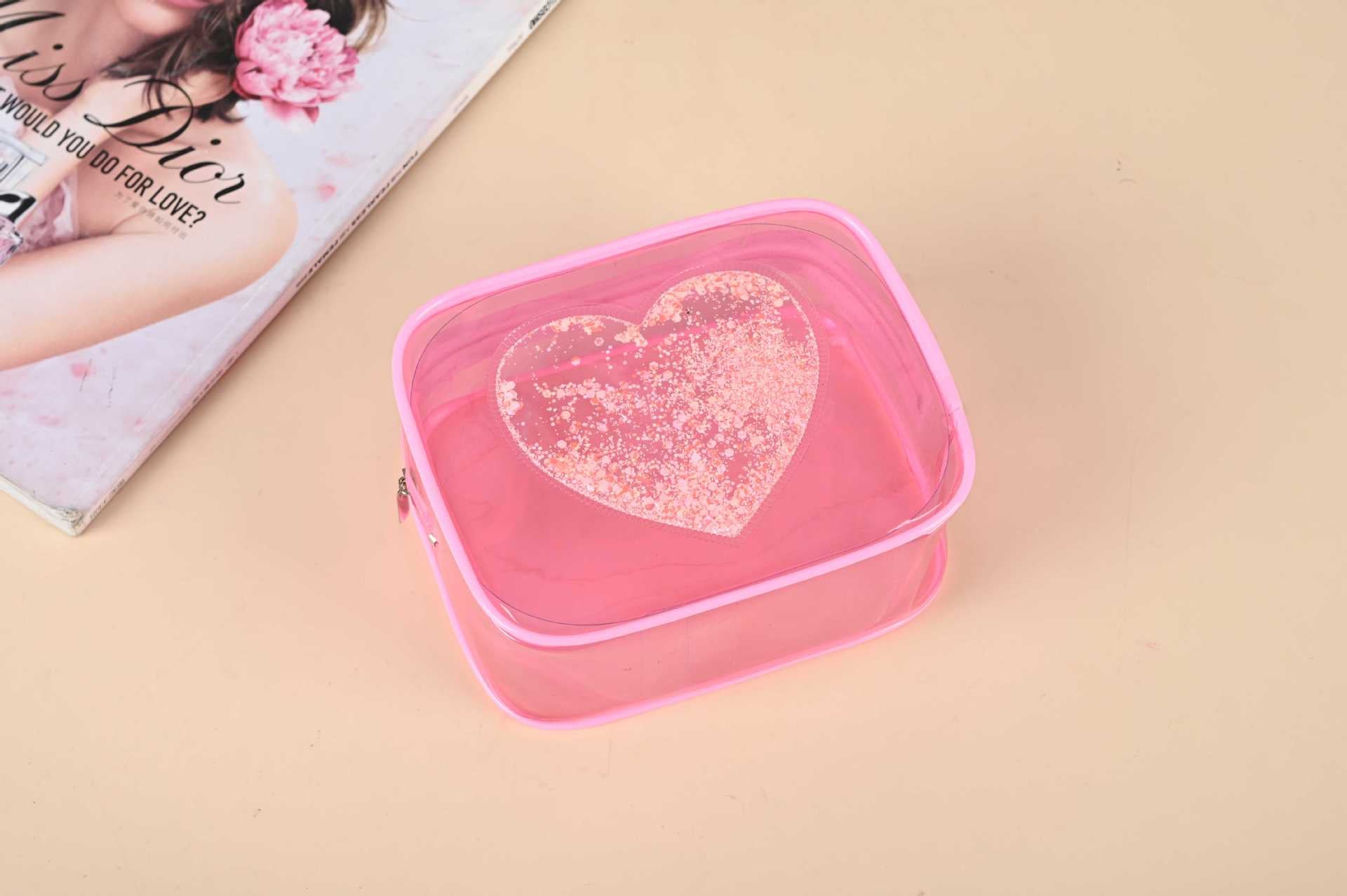 Wholesale Portable Large Capacity Multifunctional Transparent Jelly Color Cosmetic Bag