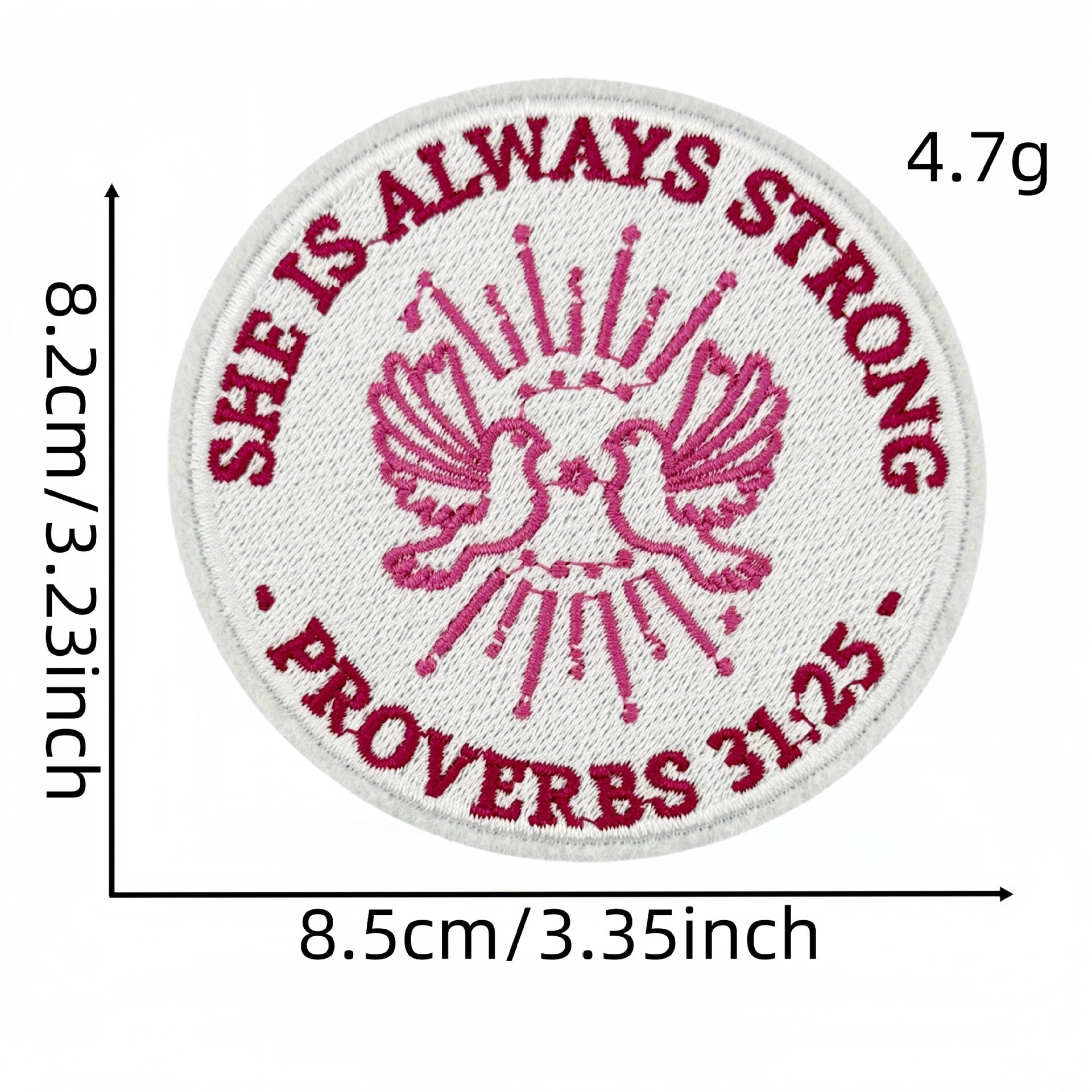 Wholesale pink Cartoon inspirational text DIY Patches