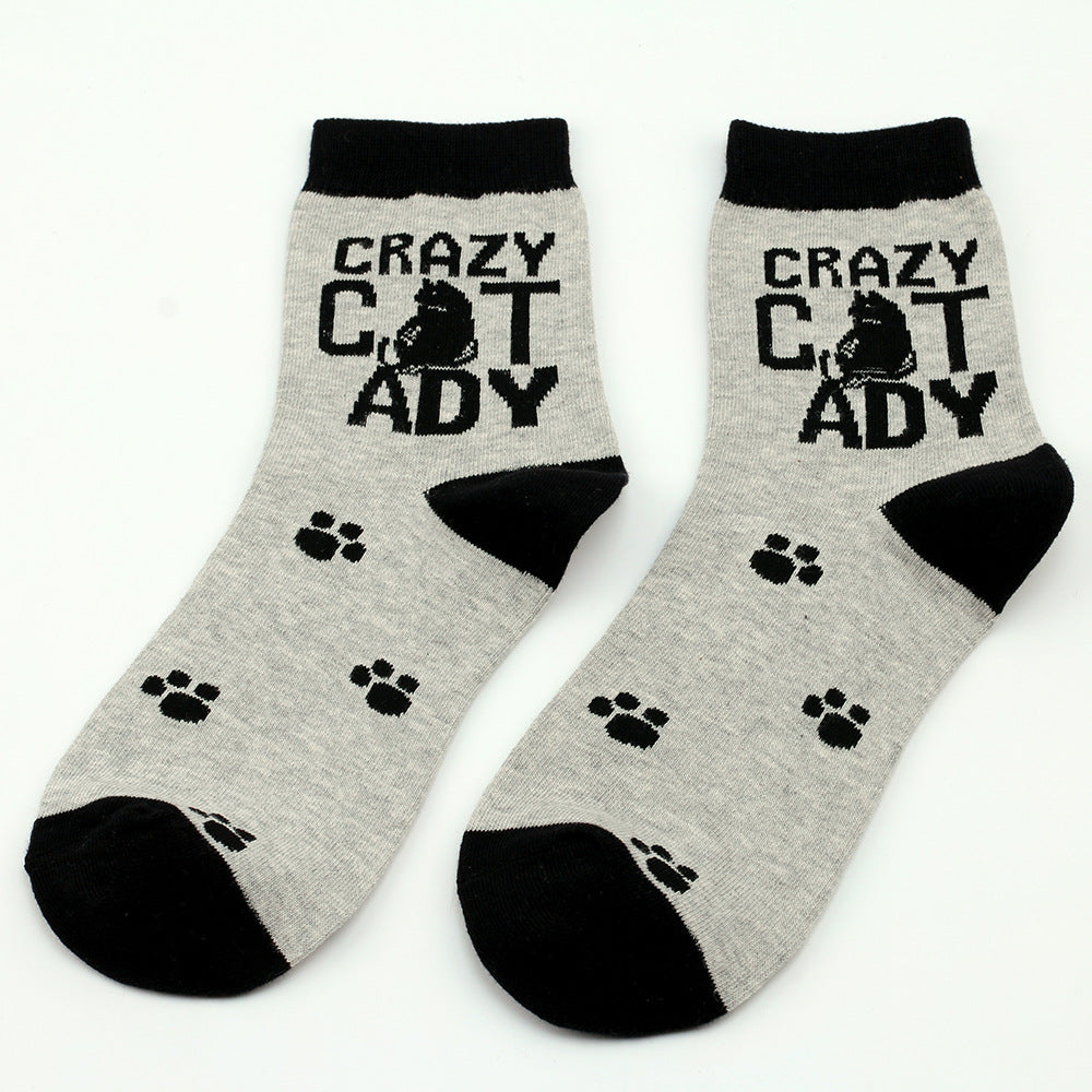Wholesale Cat Footprint Cotton Socks