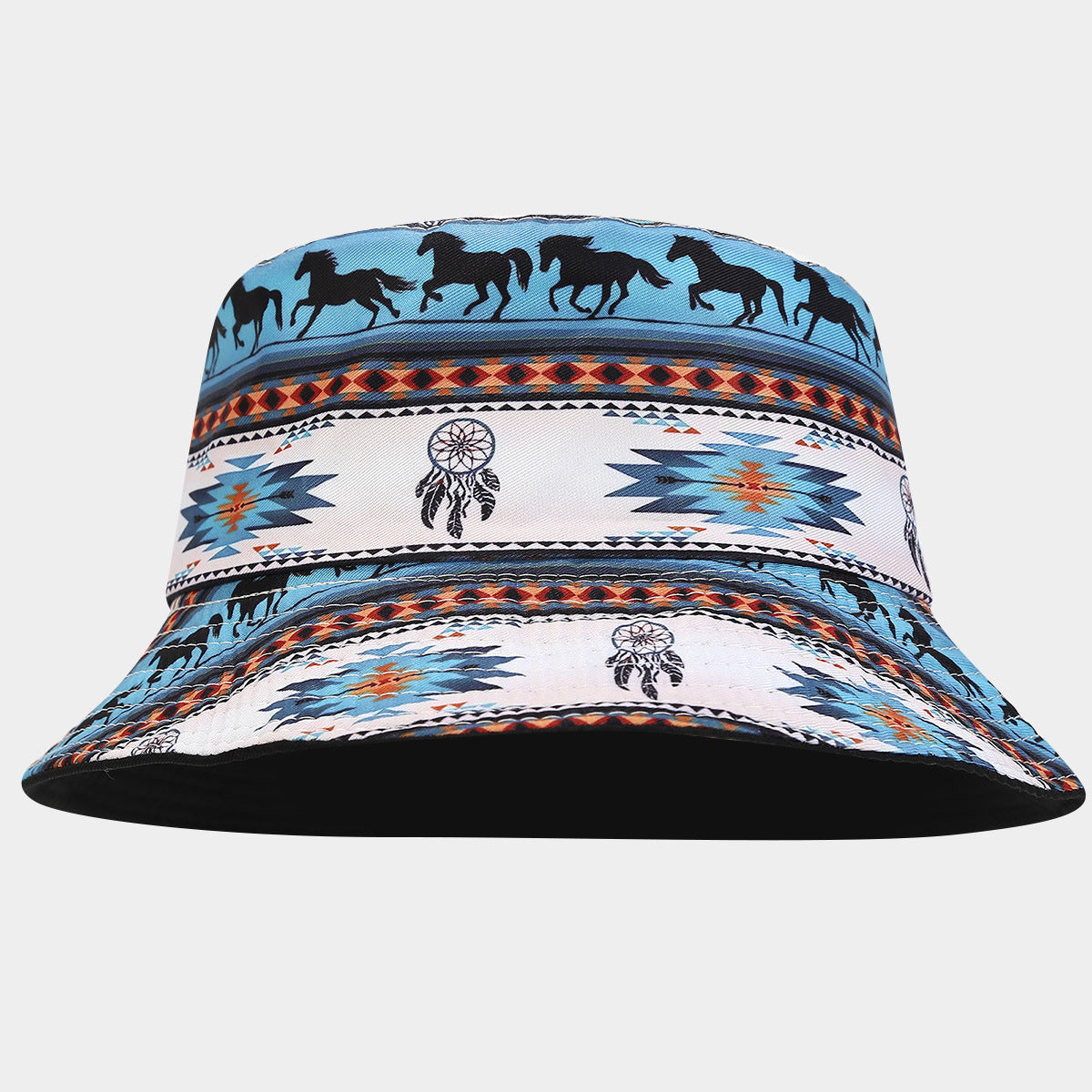Wholesale Fashion Heat Transfer Large Pattern Double-sided Sun Visor Bucket Hat