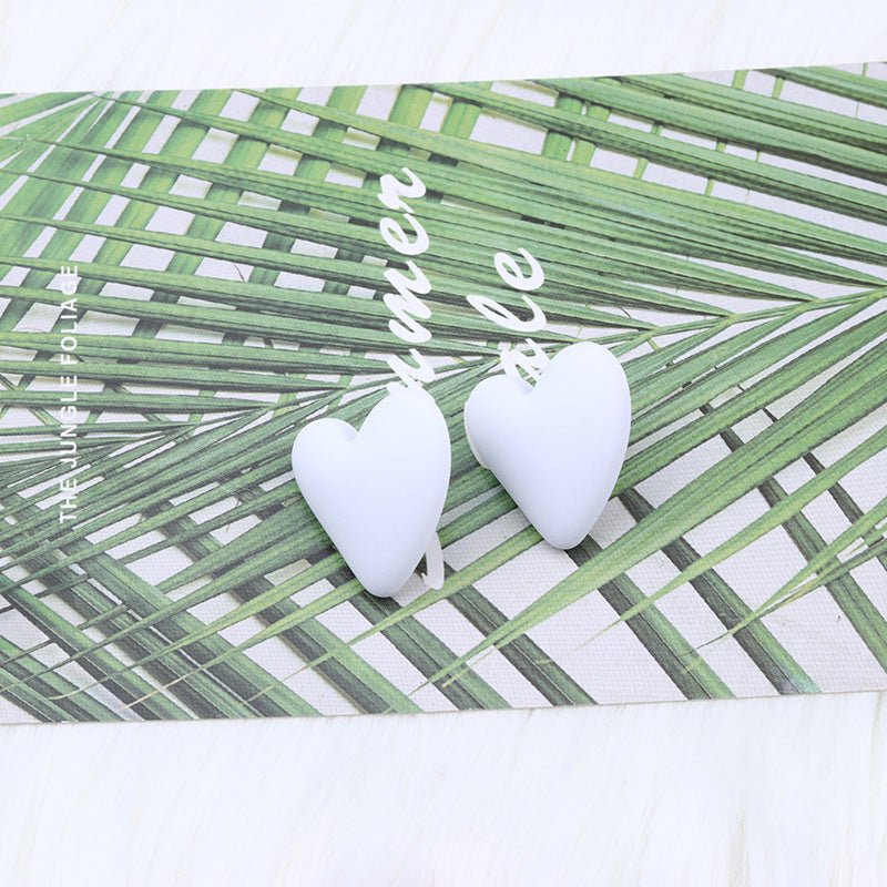 Wholesale Valentine's Day 18 Colors Small Heart Valentine's Day Acrylic Earrings