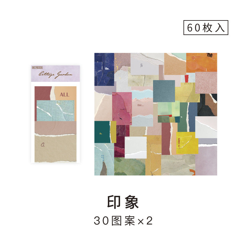 Wholesale Material Paper Village House Garden Series Base Paper Korean Light Retro Handmade Decoration