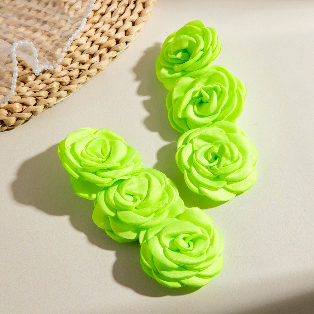 Wholesale Valentine' s Day Fresh Multi-colored Flower Earrings