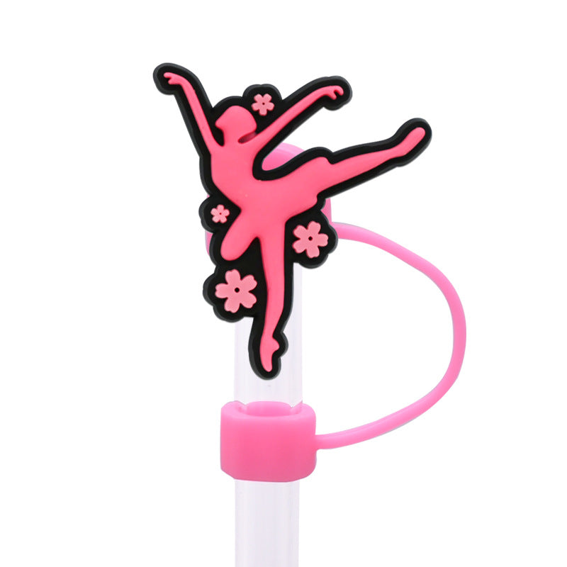 Wholesale Random 100pcs  10MM Ballet Series Dust Plug   Straw Accessories