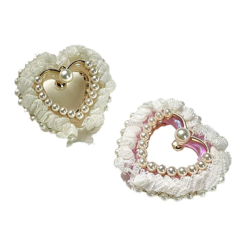 Wholesale 5PCS 50mm DIY Lace Love Beads Vertical Hole Hollow Beads