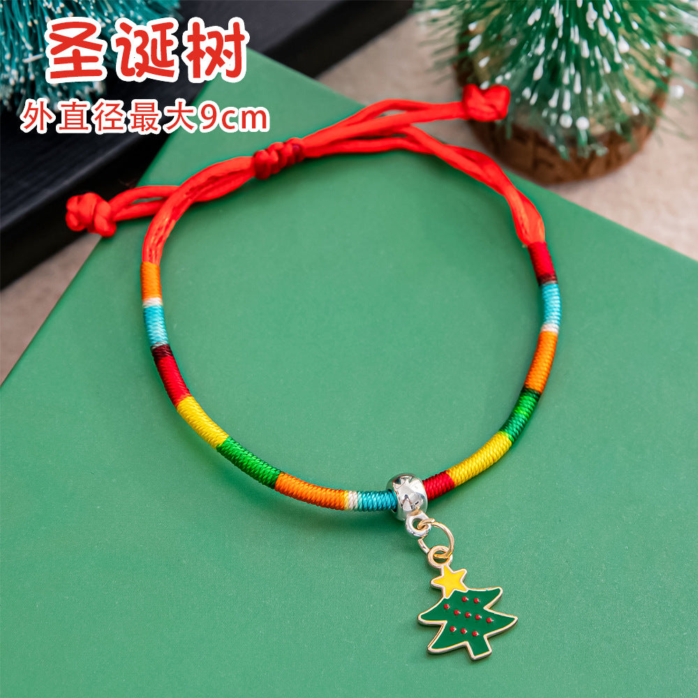 Wholesale Christmas colorful bracelet Christmas braided bracelet