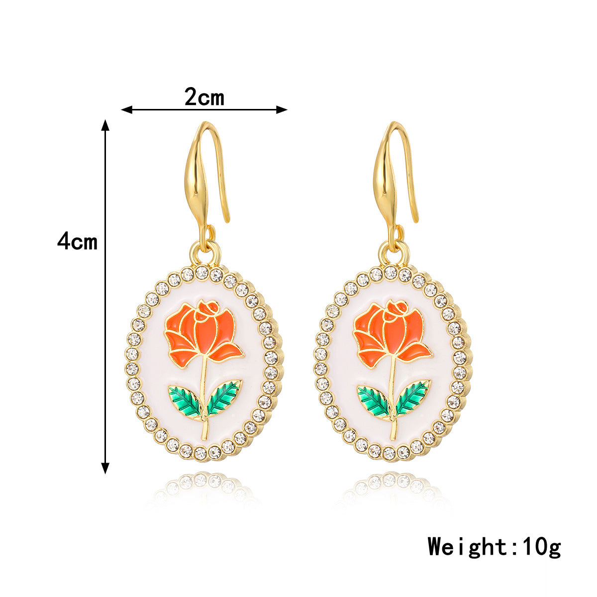Wholesale Vintage French Rose Earrings