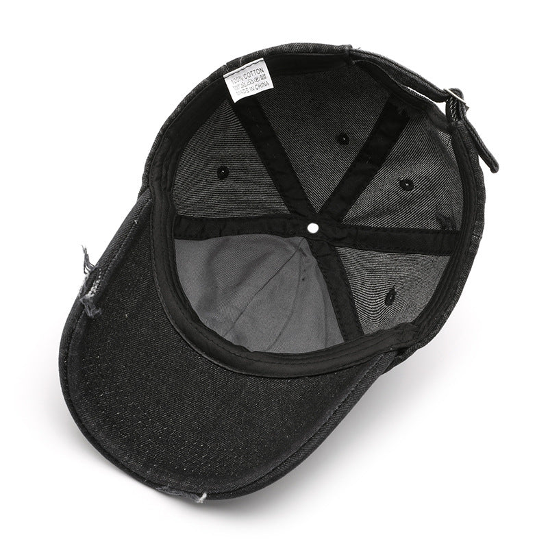 Wholesale Vintage Washed Perforated Solid Shaded Cotton Baseball Hat