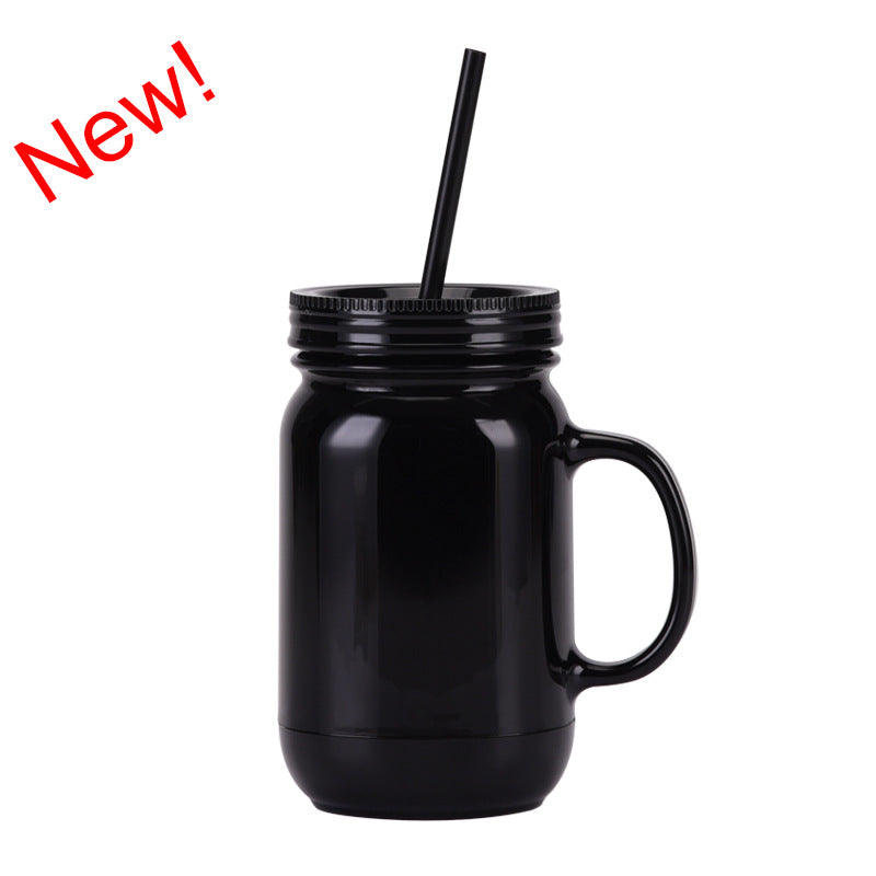 Wholesale solid color plastic cock cup with handle