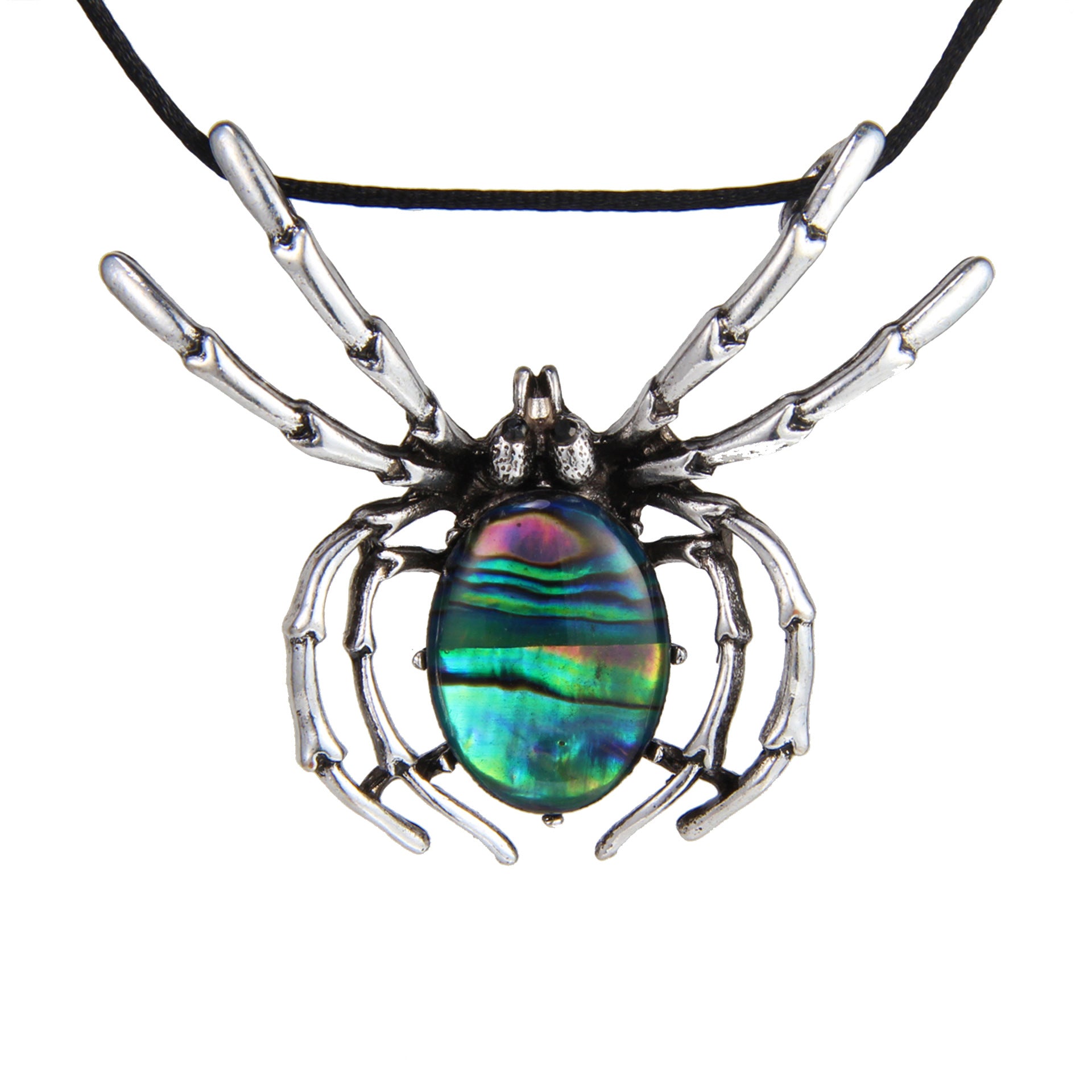 Wholesale Halloween Gothic Dark Bat Spider Shell Necklace