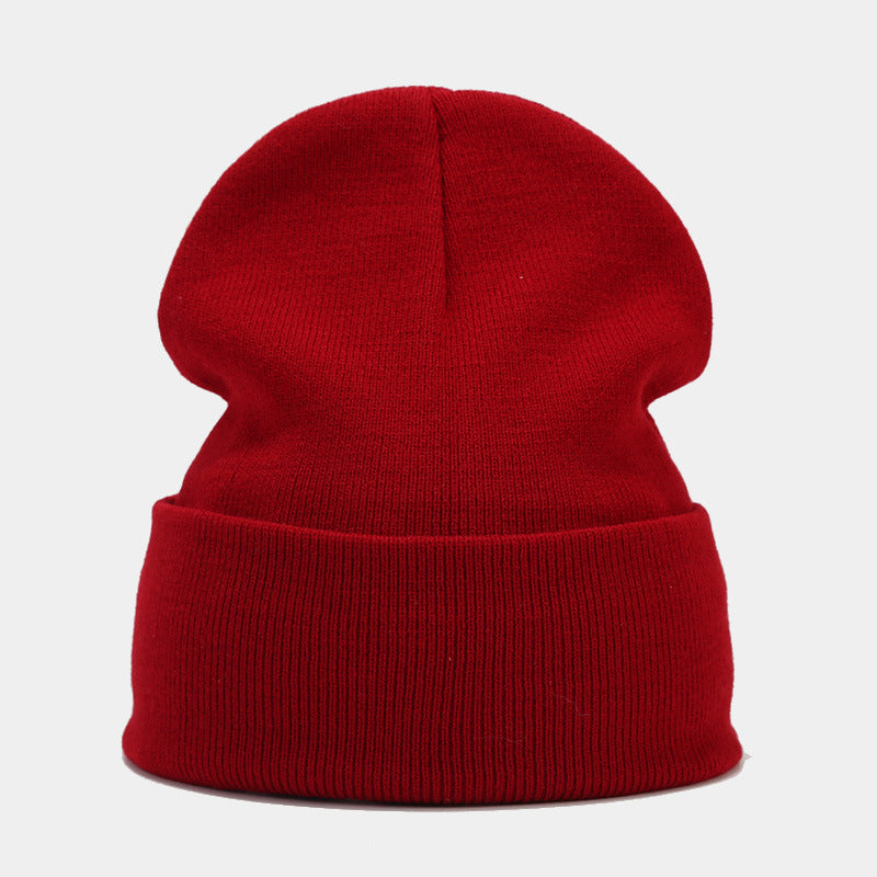 Wholesale Winter Knitted Hat Solid Color Warm Hat