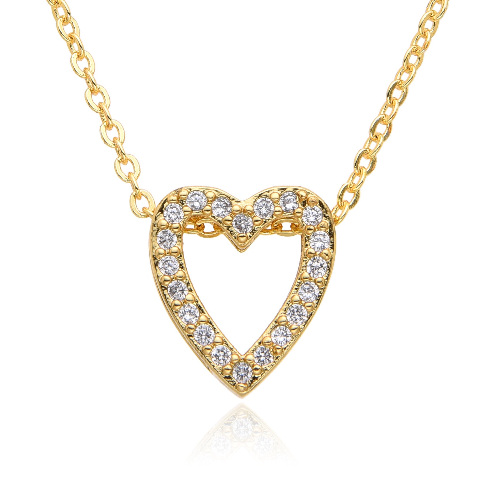 Wholesale Valentine's Day Love Microset Necklace Clavicle Chain