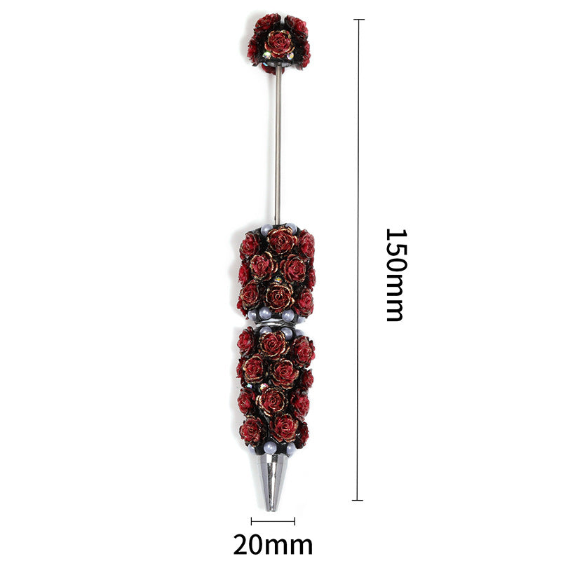 Wholesale 8pcs Fully rhinestone rose  beadable pens