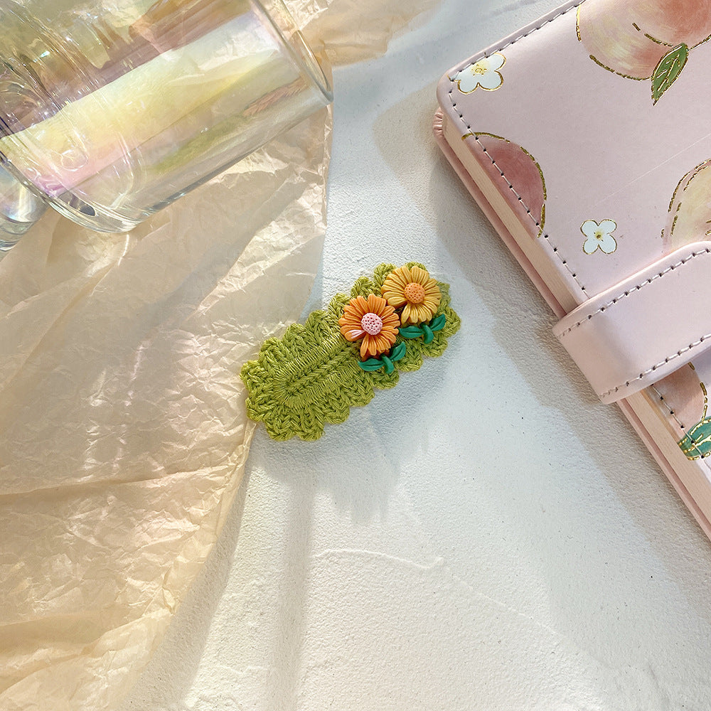 Wholesale children's little daisy headdress side clip bangs clip sweet small hairpin