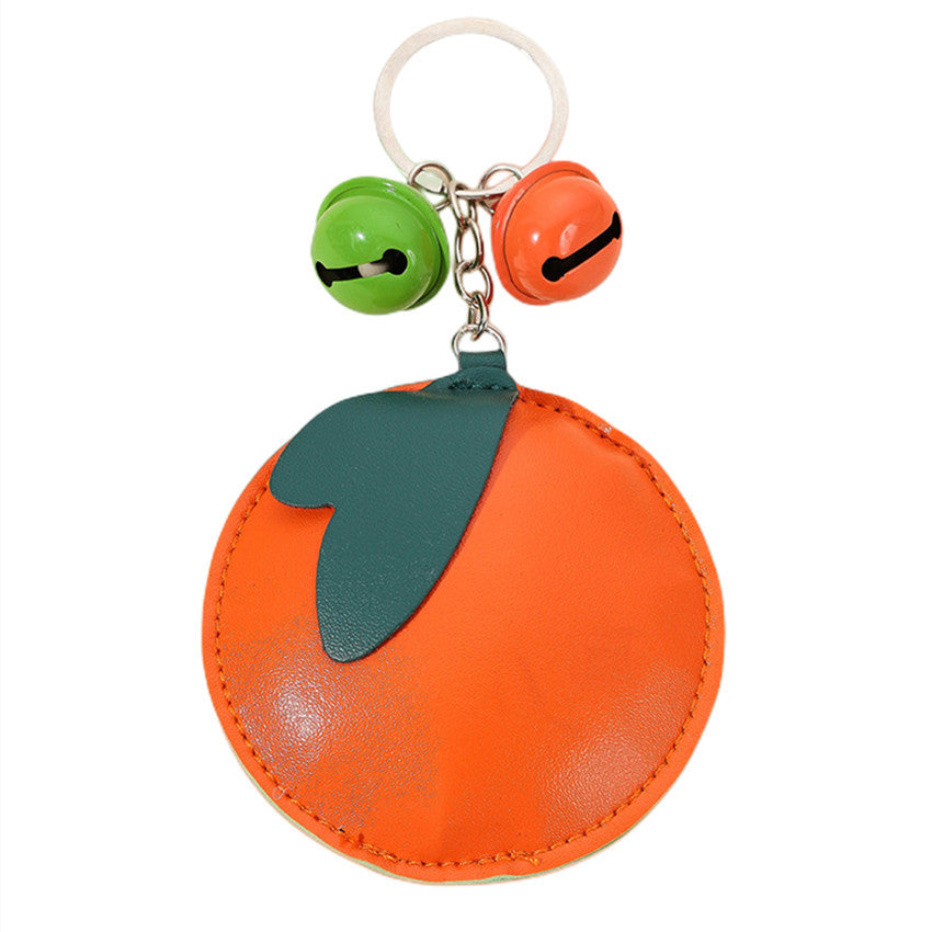 Wholesale Orange Leather Keychain