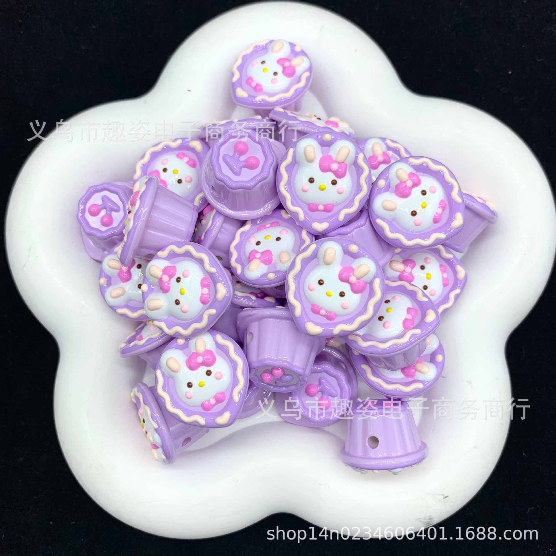 Wholesale 10pcs Jelly-painted beads Acrylic Beads