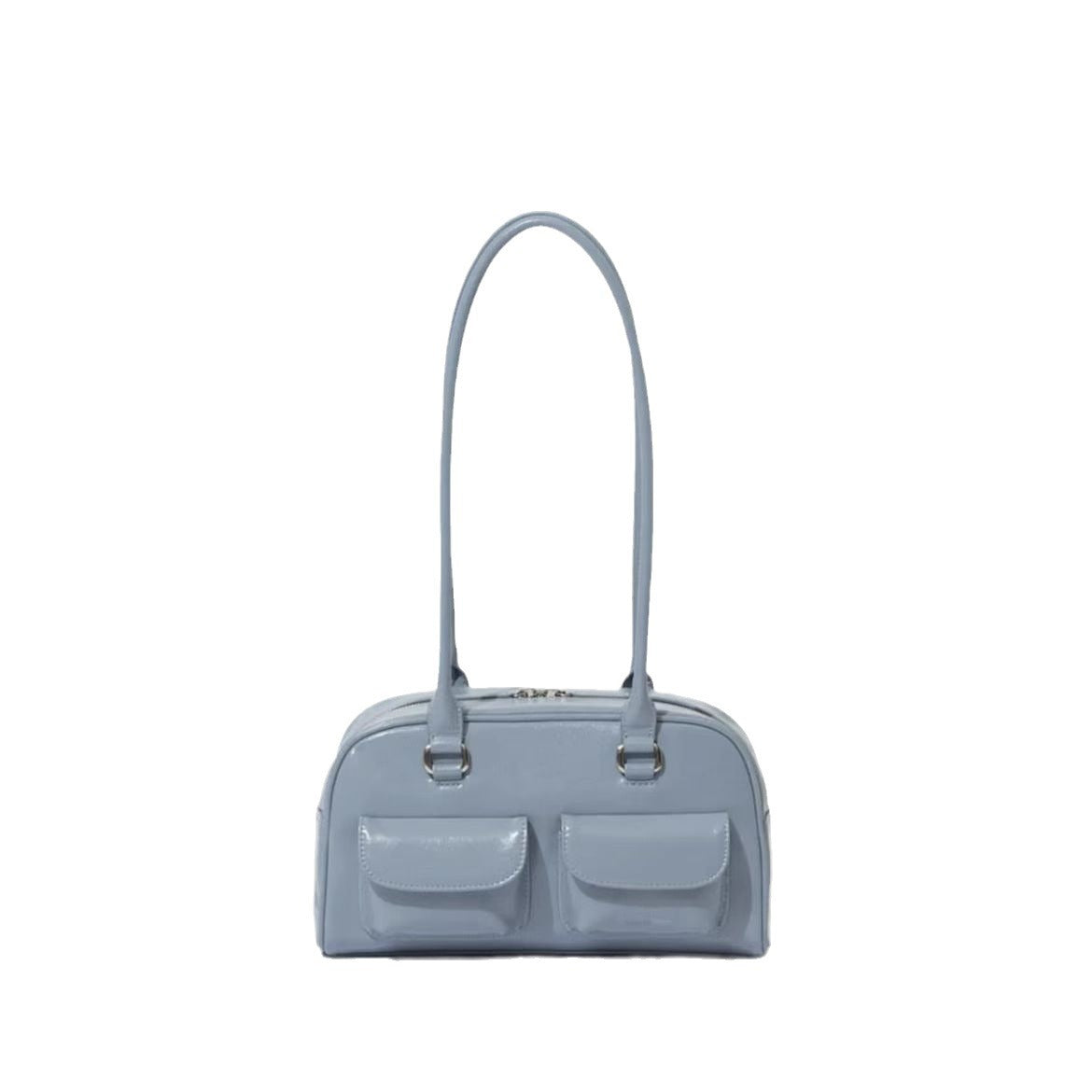 Wholesale Vintage Double Bag Casual Wax Leather Shoulder Underarm Bag