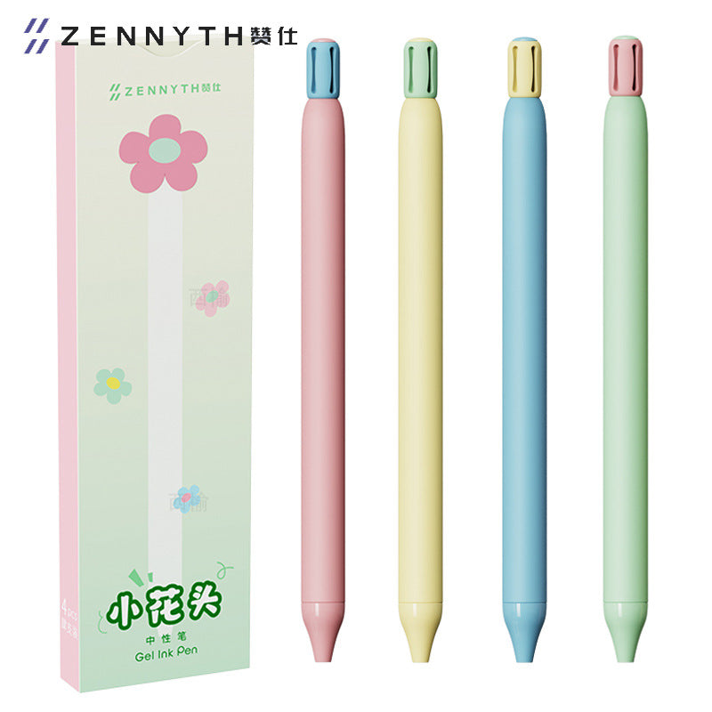 Wholesale Creative deformation flower decompression double ball CS quick-drying black pen