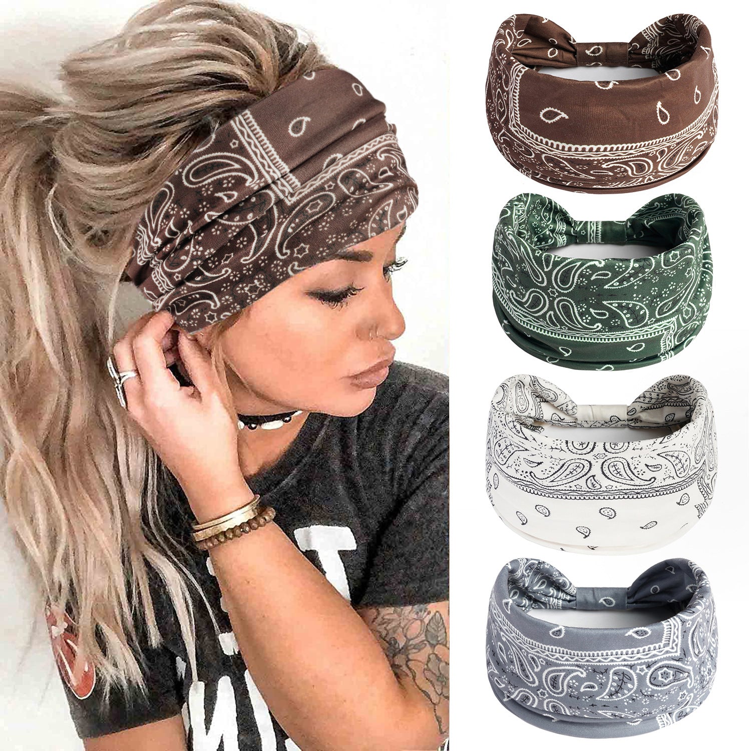 Wholesale Bohemian Yoga Exercise Anti Sweat Fabric Headband