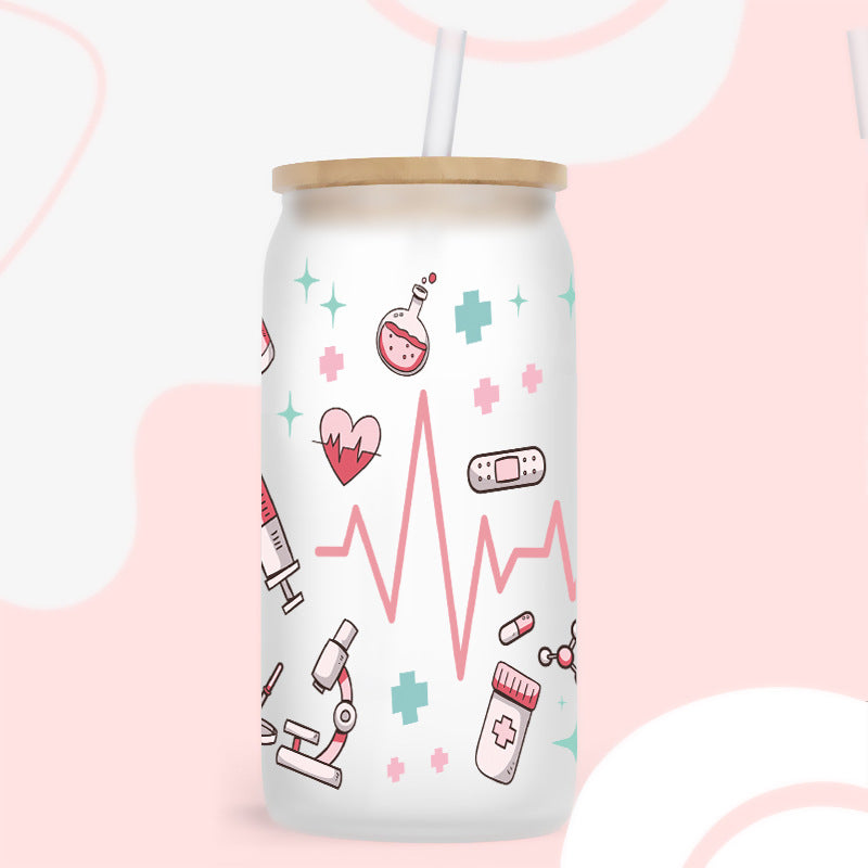 Wholesale Color Needle Tube Medical Series 16oz Cup UV DTF Wraps