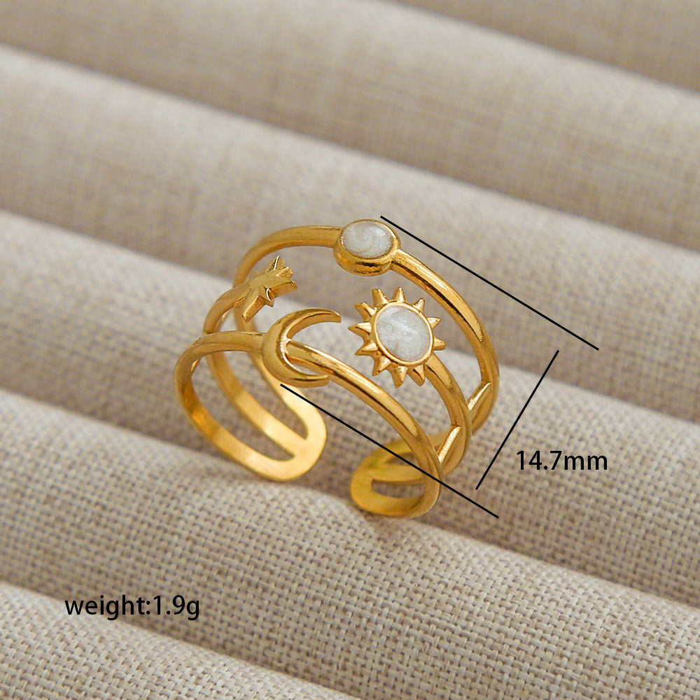Wholesale Open Ring Stainless Steel Geometric Versatile Stainless Steel Ring